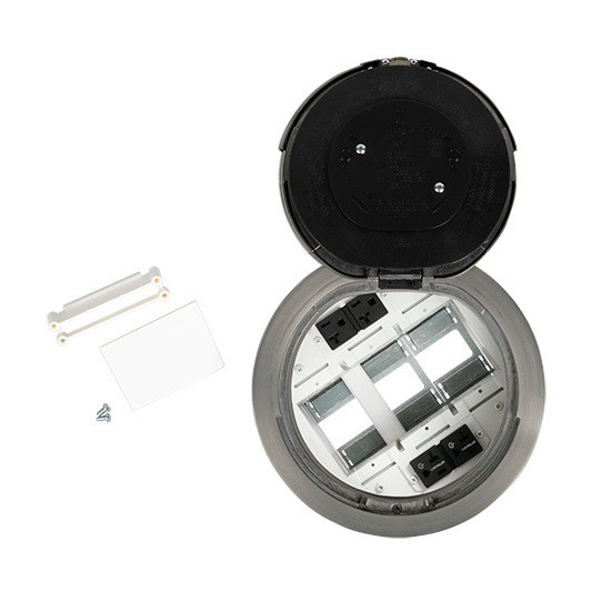 Wiremold 8ATC2PCRSN 8in Prewired Surface Satin Nickel Assembly Marked Controlled BK CKT