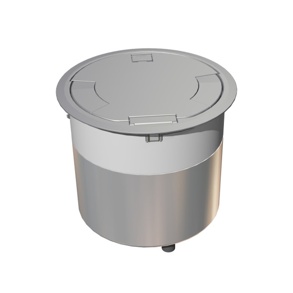 Wiremold 10ATCAA 10ATCAA 10AT Unwired Evolution Poke Thru Device with Surface Style Cover in Brushed Aluminum