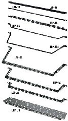 Middle Atlantic LACE-G52-1P 6PC,52 space X1"STEEL LACE BAR
