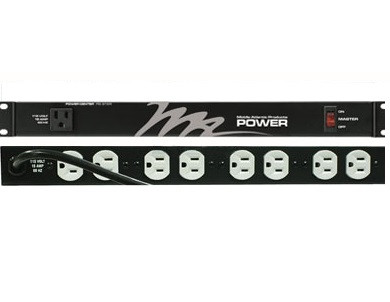 Middle Atlantic PD-915RC-20 9 OUTLET, SINGLE 15 AMP CIRCUIT, SURGE/SPIKE PROTECTED RACKMOUNT POWER DISTRIBUTION W/20ft CORD, BLACK POWDERCOAT FINISH