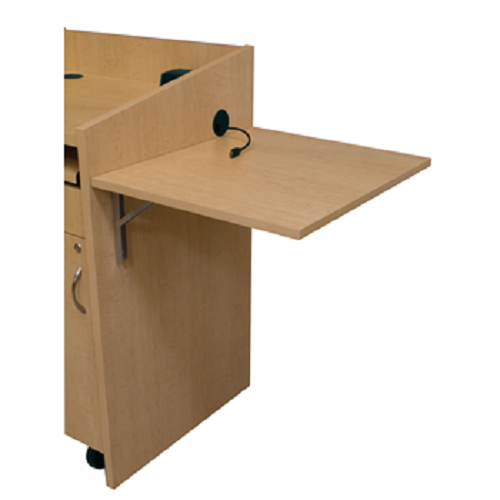 Middle Atlantic L2-FLIPSHELF-KM L2 Series Flip Shelf, 21" W, Knotted Maple Melamine