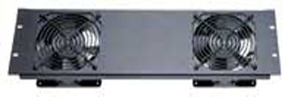 Middle Atlantic QFP-2 QUIET FAN PANEL ASSEMBLY - TWO 120 VAC FANS, 3 SPACE ANODIZED FINISH