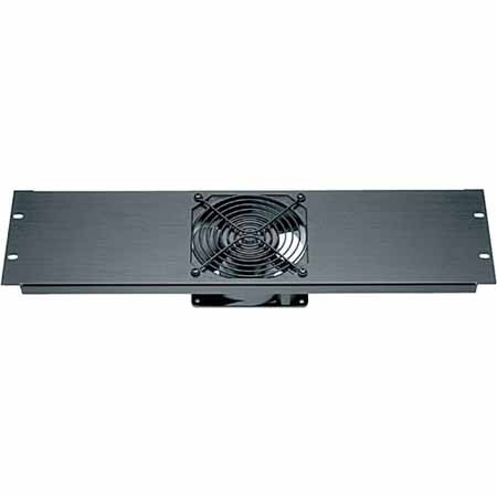 Middle Atlantic QFP-1-119 QUIET FAN PANEL ASSEMBLY - ONE 220 VAC FAN, 3 SPACE ANODIZED FINISH