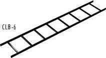 Middle Atlantic CLB-6-W18 CABLE LADDER, 6ftX18in, BLK, 1