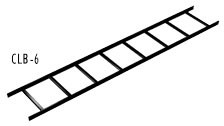 Middle Atlantic CLB-6 CABLE LADDER RUNWAY 12in W x 6L BLACK FINISH, 1 PIECE