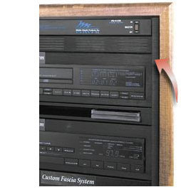 Middle Atlantic TA 77in Trim Strip Includes, Snap Washers and End Caps, Black Brushed Finish