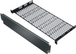 Middle Atlantic UFA-8-F2 8in Deep Universal Face-After Shelf with 2 Space Panel