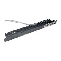 Middle Atlantic UNI-1-C 1 SPACE 1 3/4in LASER CUT UNIVERSAL CONNECTOR PANEL WITH STRAN RELIEF