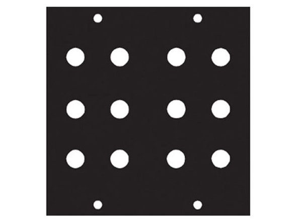 Middle Atlantic 3/8BANA6 UCP MODULE, FOR DUAL BANANA JACK RECEPTACLES REQUIRING A 3/8in HOLE, FITS 6 CONNECTORS