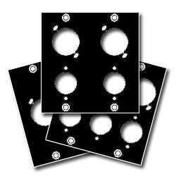 Middle Atlantic COMBO4 UCP MODULE, FOR COMBO FEMALE/MALE XLR PUNCHOUTS,FITS MIXED GENDERS WITHIN A MODULE, FITS 4 CONNECTORS