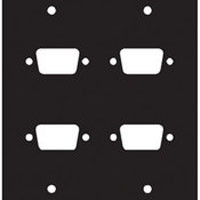 Middle Atlantic 4DB9 UCP MODULE, FOR DB9 CONNECTIONS, FITS 4 CONNECTORS