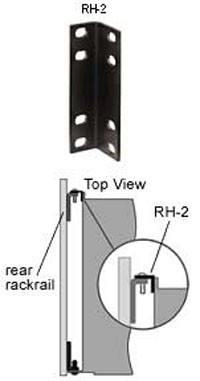 Middle Atlantic RH-4 PAIR 4 SPACE 7in REAR HANGING BRACKETS