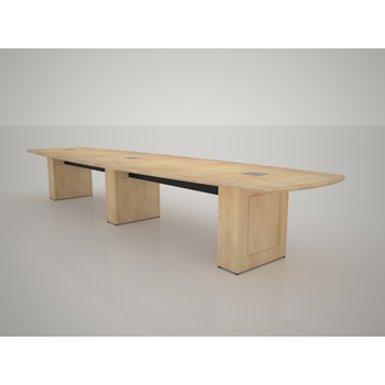 Middle Atlantic T5KHD1BOV07ZP001 T5 Table, 16 ft Klasik, Sandy Maple Veneer finish. Includes table top and 3 support pedestals.