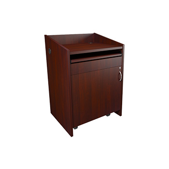 Middle Atlantic L2LDC2CCMGC Pre-Configured L2 Series Lectern with Connectivity - Grained Cherry