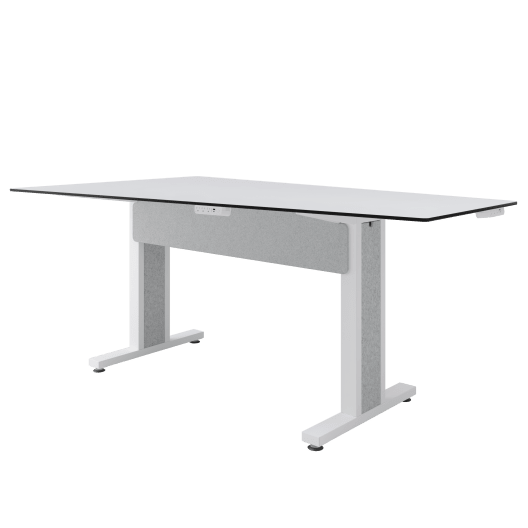 Middle Atlantic TBL-ANG-5P-CH-WW Forum 5 Person Angle Table, 38" Counter Height, Light Finish