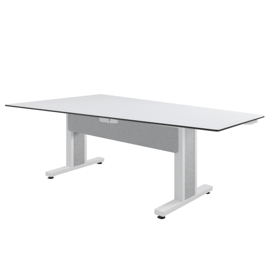 Middle Atlantic TBL-ANG-5P-SH-WW Forum 5 Person Angle Table, 30" Seated Height, Light Finish
