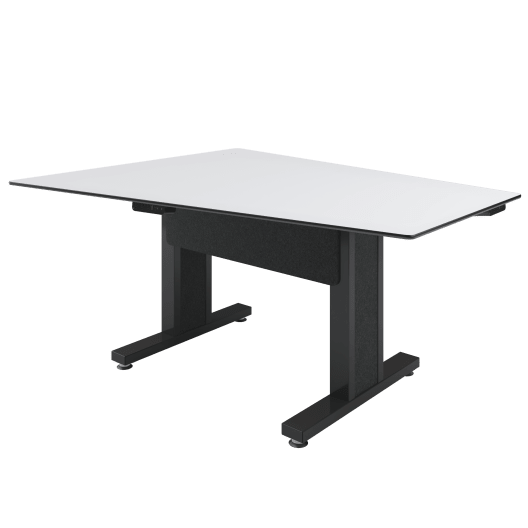 Middle Atlantic TBL-ANG-3P-SH-WB Forum 3 Person Angle Table, 30" Seated Height, Dark Finish