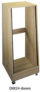 Middle Atlantic OSR24 24 SPACE 42in OAK SLOPED STUDIO RACK W/ CASTERS