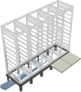 Middle Atlantic RIB-3-BGR-27 3 Bay Riser Base, Accommodates BGR 27in Deep Racks