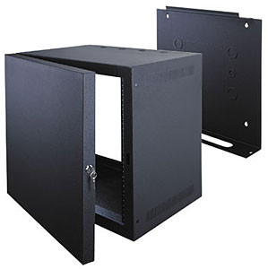 Middle Atlantic SBX-10 10 SPACE 17 1/2in , 15in DEEP WALL RACK WITH LOCKING FRONT DOOR, BLACK FINISH