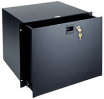 Middle Atlantic TD8FLK 8 SPACE 14in RACK DRAWER, BLACK BRUSHED FINISH, WITH KEYLOCK AND FILE HANGING KIT