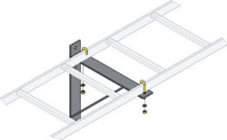 Middle Atlantic CLB-TSB-6 TRIANGLE WALL SUPPORT BRACKET WITH HARDWARE, BLACK FINISH, 6 PIECES