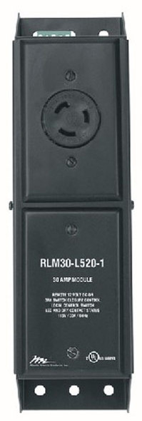 Middle Atlantic RLM30-L520-1 30 AMP STAND-ALONE MPR MODULE, ACCEPTS NEMA L-520 20 AMP TWISTLOCK PLUGS, REMOTE 12V DC, DRY CLOSURE, LOCAL SWITCH CONTROL - W/STATUS LED