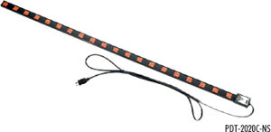 Middle Atlantic PDT-2020C-NS 20 OUTLET, SINGLE 20 AMP CIRCUIT THIN POWER STRIP W/9ft CORD