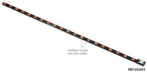 Middle Atlantic PDT-2X1020 20 OUTLET, SINGLE/DUAL 20 AMP CIRCUIT THIN POWER STRIP W/JBOX, ISO GROUND CONFIGURABLE