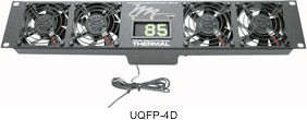 Middle Atlantic IUQFP-4D ULTRA QUIET FAN PANEL WITH PROPORTIONAL SPEED FAN CONTROL, 4 FANS, LED DISPLAY, 220V