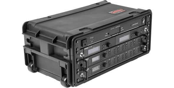 SKB Cases 3i-4U11-W 4U Injection Molded 11 in Deep Rack w/ wheels and handle