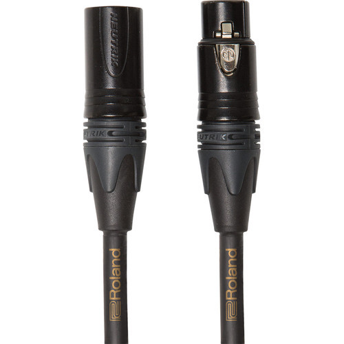 Roland Video RMC-G50 Roland Gold Series Neutrik XLR-M to XLR-F Balanced Microphone Cable (50)