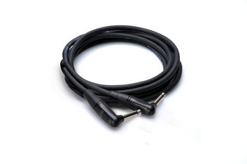 Hosa HGTR-001RR Pro Guitar Patch Cable, REAN Right-angle to Same, 12 in