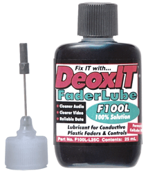 Hosa F100L-L25C CAIG DeoxIT FaderLube, 100% Dropper, 25 mL