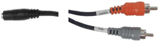 Hosa CFR-210 Stereo Breakout, 3.5 mm TRSF to Dual RCA, 10 ft