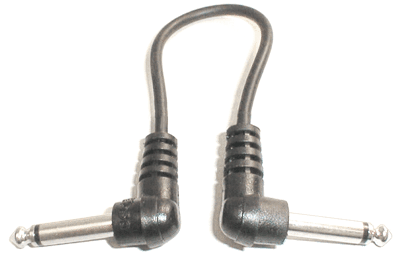 Hosa CFS-106 Guitar Patch Cable, Molded Right-angle to Same, 6 in