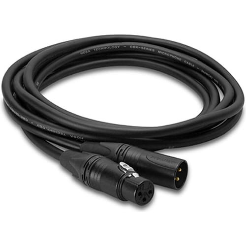 Hosa CMK-005AU Edge Microphone Cable, Neutrik XLR3F to XLR3M, 5 ft