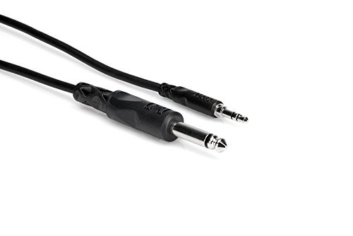 Hosa CMP-110 Mono Interconnect, 1/4 in TS to 3.5 mm TRS, 10 ft