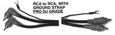 Hosa CRA-201DJ Stereo Interconnect, Dual RCA to Dual Right-angle RCA with Ground Wire, 1 m