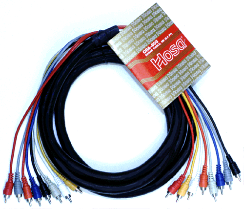 Hosa CRA-802 RCA to RCA 8 Channnel Unbalanced Snake 6.6 Feet or 2 Meters