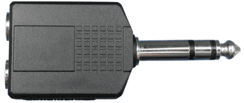 Hosa GPP-359 Adapter, Dual 1/4 in TRS to 1/4 in TRS