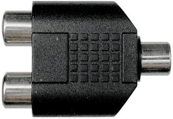 Hosa GRF-341 Coupler, 3.5 mm TRS to Dual RCA