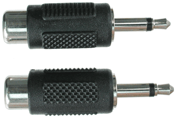 Hosa GRM-114 Adapters, RCA to 3.5 mm TS, 2 pc