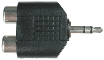 Hosa GRM-193 Adapter, Dual RCA to 3.5 mm TRS