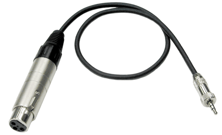 Hosa MIT-156 Impedance Transformer, XLR3F to 3.5 mm TRS, 18 in