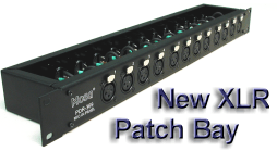 Hosa PDR-369 Patch Bay, 12-point, De-normalled, XLR3F to XLR3M