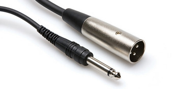 Hosa PXM-103 Unbalanced Interconnect, 1/4 in TS to XLR3M, 3 ft