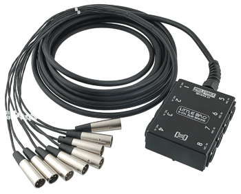 Hosa SH-8X0-25 Pro-Conex Little Bro' Sub Snake, Hosa 8 x XLR Sends and No Returns, 25 ft