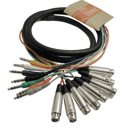 Hosa STX-804F Balanced Snake, XLR3F to 1/4 in TRS, 4 m