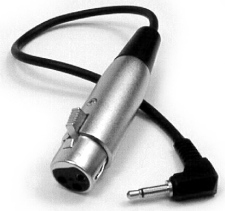 Hosa XVM-305F Camcorder Microphone Cable, XLR3F to Right-angle 3.5 mm TS, 5 ft